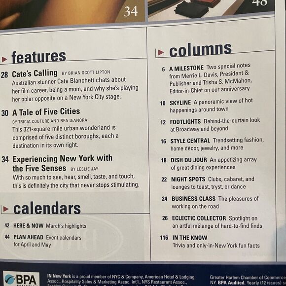 Vintage New York City Promenade and In New York Magazine (March 2006) - Picture 4 of 16